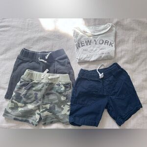 Kids Shorts & New York Tee Set - Navy, Gray, Camo, White